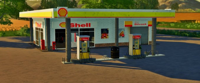 Gebäude Shell-Tankstelle Landwirtschafts Simulator mod