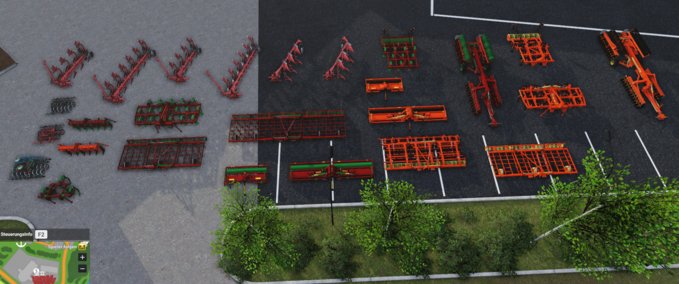 Implements Kverneland Pack 0.9.5.8 (from XYZSPAIN) updated for CnC Cattle and Crops mod