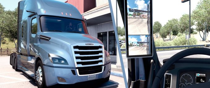 Trucks Cascadia NewGen Mirror Eye  American Truck Simulator mod