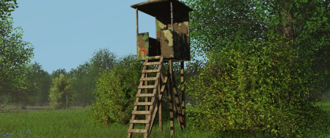 Hochsitz (transportierbar, mit Schäden durch Wildschweine) Mod Image