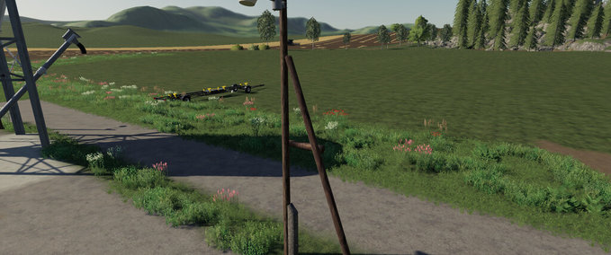 Objekte Straßenlaterne An Einem Holzmast Landwirtschafts Simulator mod
