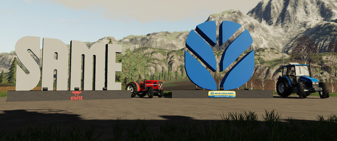 Gebäude Platzierbare New Holland Und Same Logos Landwirtschafts Simulator mod