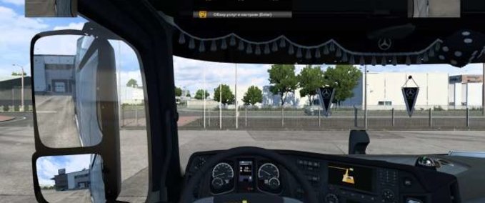 Trucks COMPACT NAVIGATOR AND MIRRORS Eurotruck Simulator mod