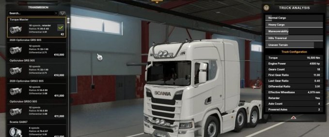 Trucks Scania S 2016 Motoren & Übersetzungen Paket [1.41.x] Eurotruck Simulator mod
