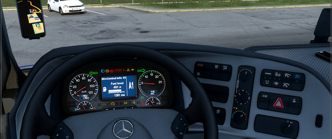 Interieurs Dashboard lights Mercedes Actros 2009 Pack Eurotruck Simulator mod