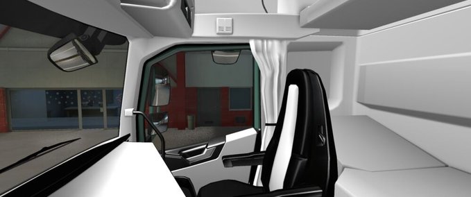 Trucks Volvo FH 2012 Schwarz – Weißes Interieur 1.41.x Eurotruck Simulator mod
