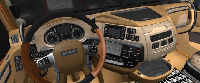 Trucks DAF E6 Goldenes Holz Interieur 1.41.x  Eurotruck Simulator mod