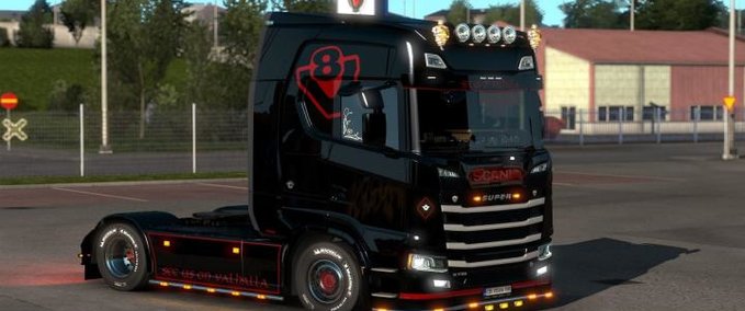 Scania V8 Open Pipe with FKM Garage Exhaust System Mod Image