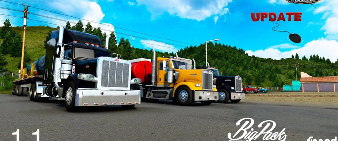 Trucks Big Pack Cat 3406E 7in Pipes (1.41.x) American Truck Simulator mod