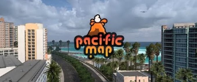 Maps [ATS] Pazifik Karte von TerraMaps - (1.41.x) American Truck Simulator mod