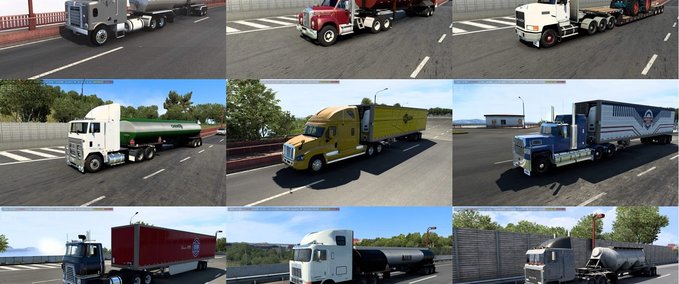 Trucks LKWs im Straßenverkehr von CTV [1.41.x] American Truck Simulator mod