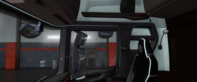 Trucks Scania S & R Schwarz - Weiß Interieur [1.41.x] Eurotruck Simulator mod