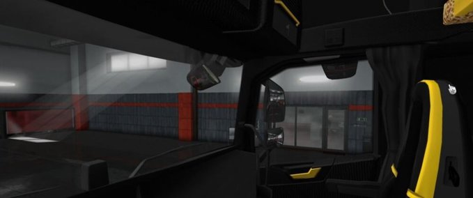 Trucks Volvo FH 2012 Schwarz - Gelbes Interieur mit roten Knopflichtern [1.41.x] Eurotruck Simulator mod