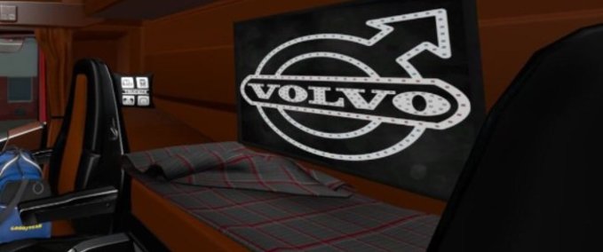 Trucks Volvo FH 2012 Schwarz – Braunes Interieur 1.41.x Eurotruck Simulator mod