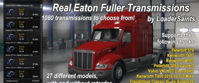 Trucks Real Eaton Fuller Transmissions [1.41 - 1.42] American Truck Simulator mod