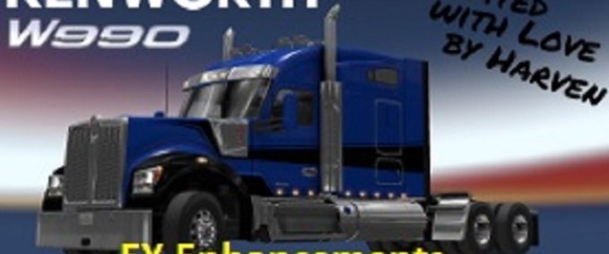 Trucks Kenworth W990 by Harven: Enhancements [1.42] American Truck Simulator mod