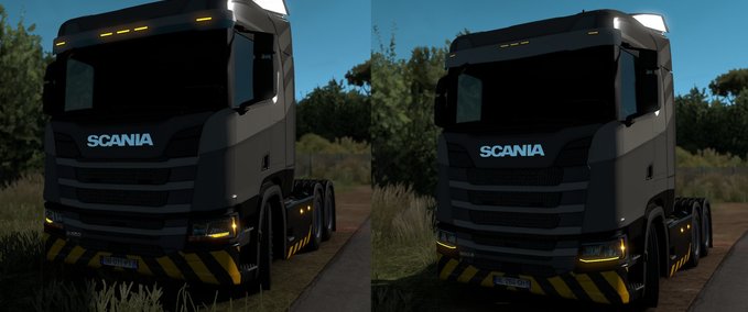 Trucks Scania 2016 Front Amber Position Lights [1.42] Eurotruck Simulator mod