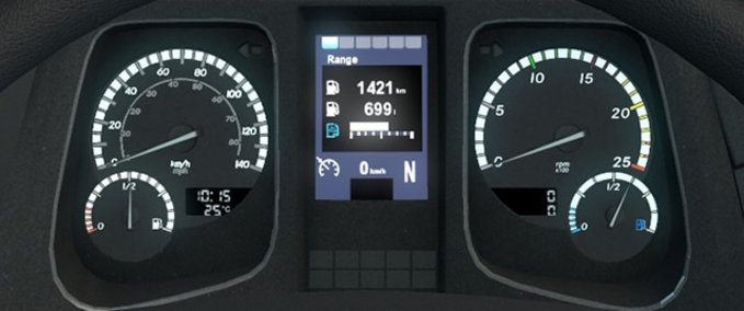 Trucks Mercedes-Benz New Actros Corrected Gauges [1.42] Eurotruck Simulator mod
