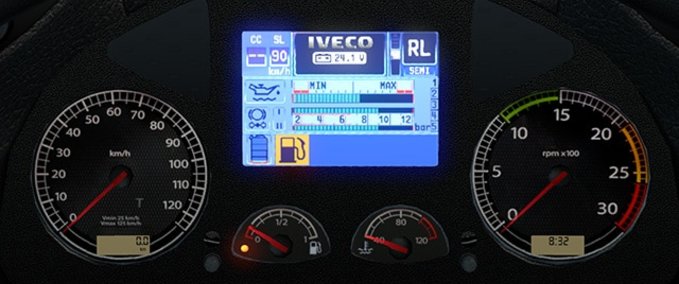 Trucks Iveco Stralis Realistic Dashboard Computer 1.42 Eurotruck Simulator mod