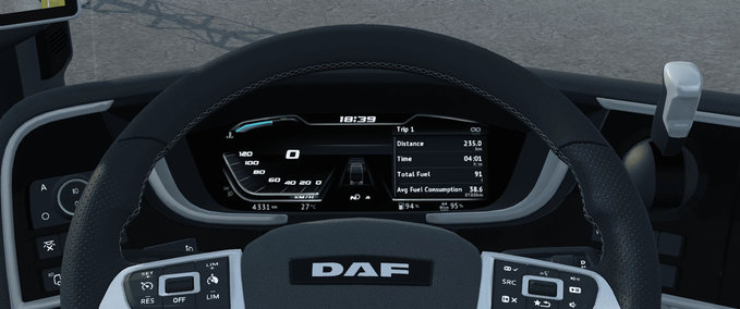 Trucks DAF XG & XG+ High Quality Dashboard – [Version mit Geschwindigkeitsbegrenzer] [1.42] Eurotruck Simulator mod