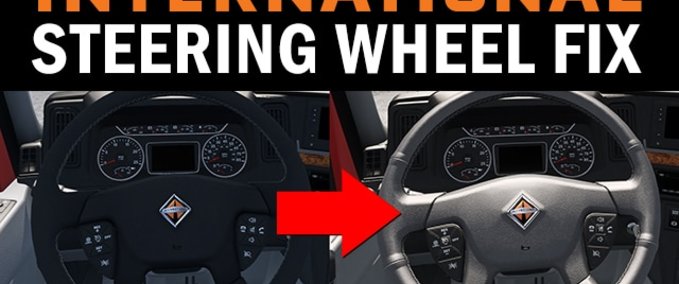 Trucks International Steering Wheel Fix [1.41 - 1.42] American Truck Simulator mod