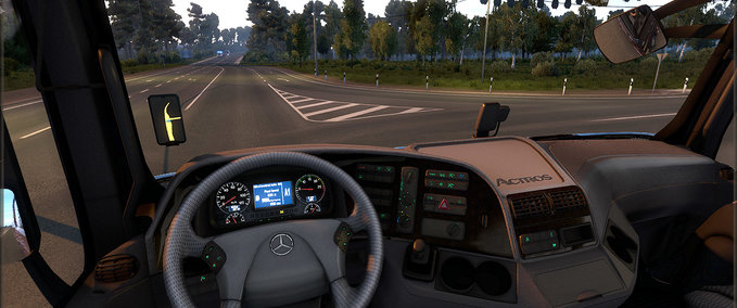 Interieurs Beige Interior для Mercedes Actros 2009 Eurotruck Simulator mod