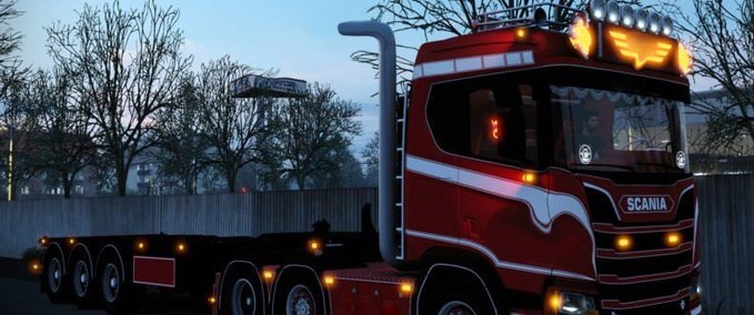 Trucks Scania Next Gen (R&S) Stainless Steel Straight Exhaust Pipe  Eurotruck Simulator mod