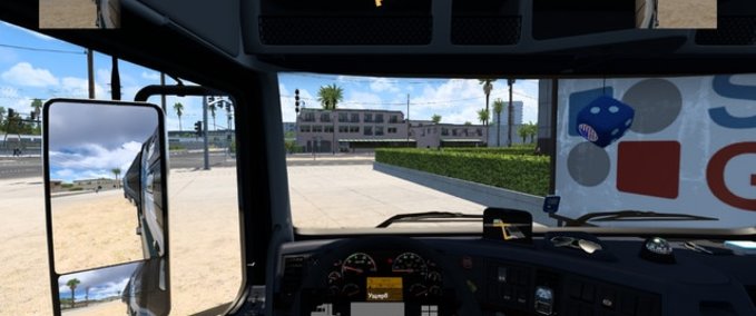 Trucks [ATS] Compact Navigator and Mirrors (top navigation) 1.41 - 1.42 American Truck Simulator mod