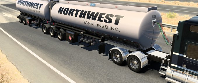 Trailer Advanced B-Train Tanker Ownable 1.42 American Truck Simulator mod