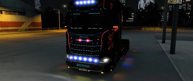 Trucks Scania Light Pack and More Lights Addon [1.42] Eurotruck Simulator mod