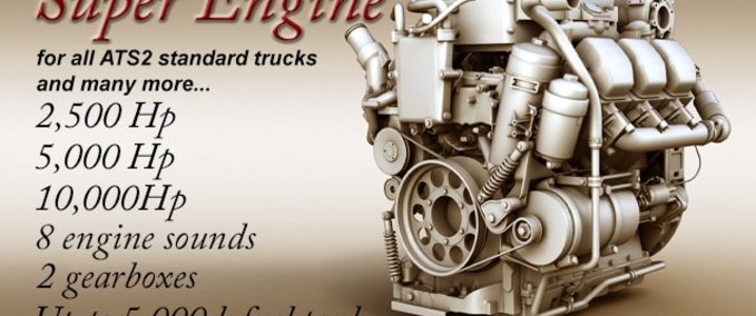 Trucks Leistungsstarke Motoren & Übersetzungen [1.42] American Truck Simulator mod