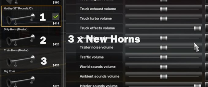 Mods JC Amateur Sound Effects Pack  Eurotruck Simulator mod