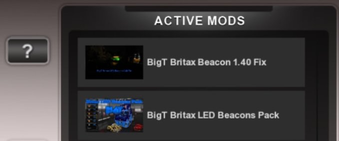 Trucks BigT Britax Beacon 1.40+ Fix Eurotruck Simulator mod