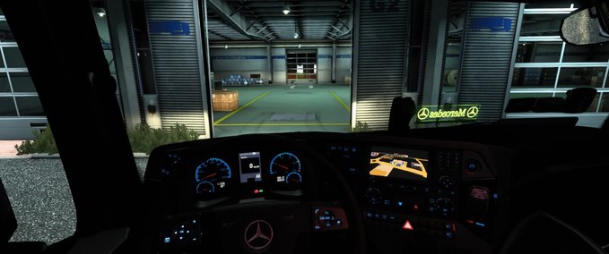 Trucks Mercedes-Benz MP4 Black Carbon Fiber Interior [1.42] Eurotruck Simulator mod