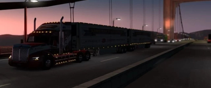 Trailer Doubles/Triples Everywhere 1.42 American Truck Simulator mod