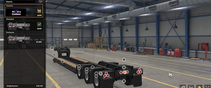 Trailer SCS Lowboy Custom Lights  American Truck Simulator mod