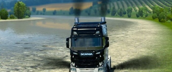 Trucks Schwarzer Rauch aus Auspuffrohren Eurotruck Simulator mod