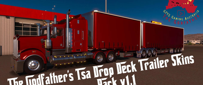Trailer The Godfather’s TSA Drop Deck Trailer Skins Pack  American Truck Simulator mod