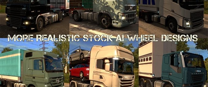 Trucks More Realistic Stock AI Wheels [1.42] Eurotruck Simulator mod