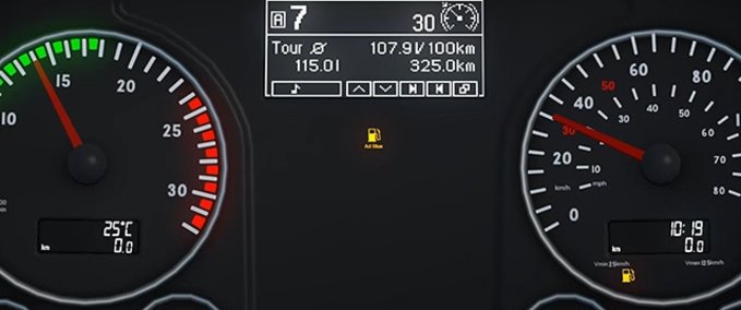 Trucks MAN TGX Euro 6 Realistic Dashboard Computer [1.42] Eurotruck Simulator mod