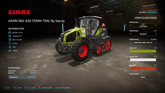 Claas Axion 960tt - Thumbnail 1