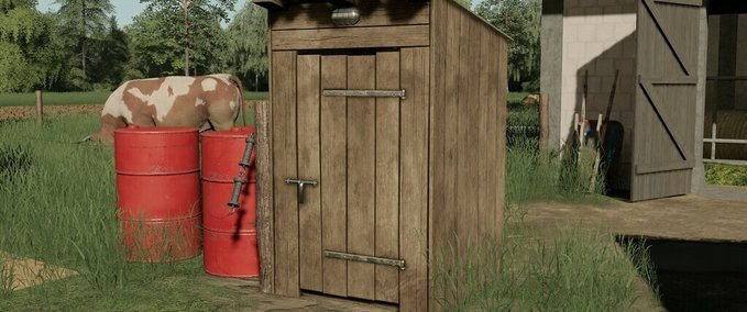 Gebäude Hölzerne Toilette Landwirtschafts Simulator mod