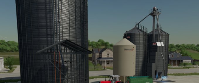 Gebäude mit Funktion 2x Multifrucht-Silo und Kaufstation Landwirtschafts Simulator mod