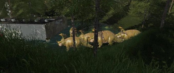 Platzierbare Objekte Jurassic World Dinos Landwirtschafts Simulator mod