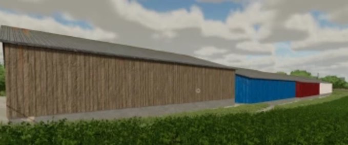 Platzierbare Objekte Holzschuppen (rot, blau, weiß und braun) Landwirtschafts Simulator mod