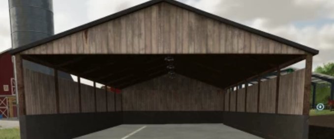 Platzierbare Objekte Offene Garage aus Holz (weiß, braun, rot und blau) Landwirtschafts Simulator mod