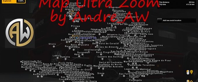 Mods Map Ultra Zoom von Andre_AW  Eurotruck Simulator mod