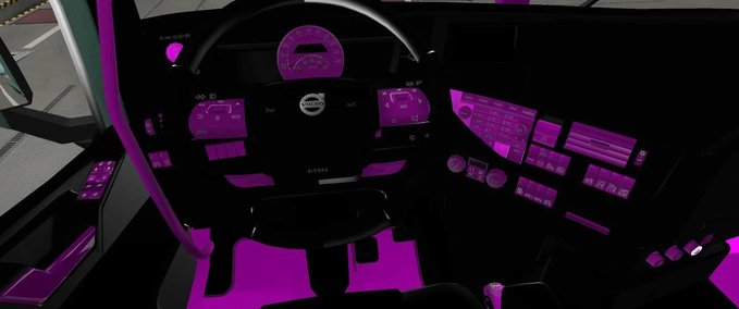 Trucks VOLVO FH16 2012 PINK - SCHWARZES INTERIEUR [1.43] Eurotruck Simulator mod