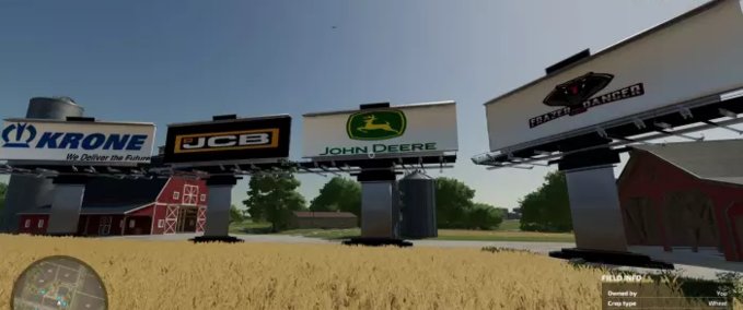 Platzierbare Objekte Werbetafeln Landwirtschafts Simulator mod