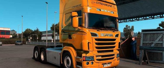 Trucks Scania RJL Topline Gelbes Dänisches Plüsch [1.43] Eurotruck Simulator mod